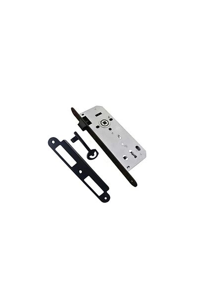bersayapı Silent Interior Room Door Lock Black Keyed 40mm Mortise Lock