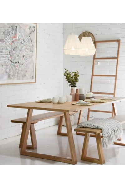 Home Masa Tasarım Dünyası* Doğal Ahşap Zarif Ağaç Ayak Yemek Masası