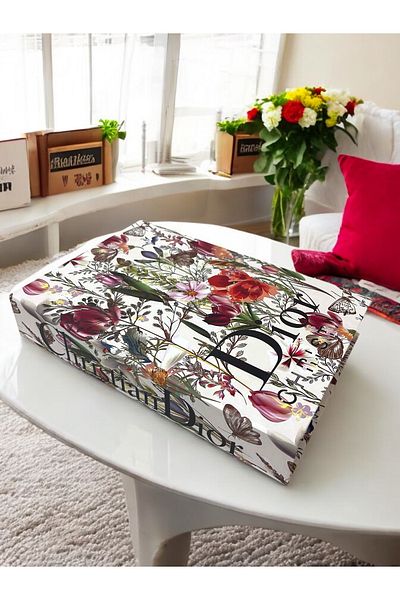 Saccura Decor Colorful Floral Pattern Decorative Book Box – Stylish and Functional