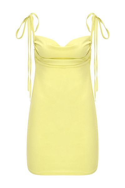 La Sarta Rose Backless Long Rope Strap Nightgown