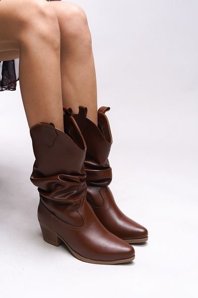 Riccon Γυναικείες μπότες Western Uwreness - Tan Skin 0012875