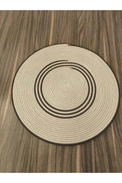 Naspar Açık Vizon Kahve Runner Çok Amaçlı Örtü / Salon Masa Örtüsü / Mutfak Ö...