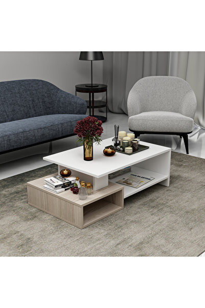 Betroya Dux Dekoratif Orta Sehpa Beyaz / Alize