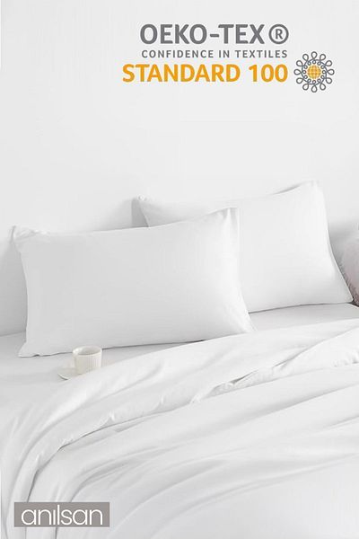Anılsan 1000gr 50x70cm Bead Silicone Filled 6-piece Microfiber Antiallergic Pillow Set