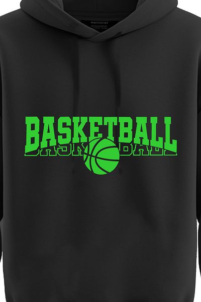 TOP GLORY Суичър с качулка и баскетболен мотив - 3 прежди BASKETE1003