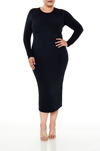 Forever 21 Plus Size Şekillendiren Midi Elbise
