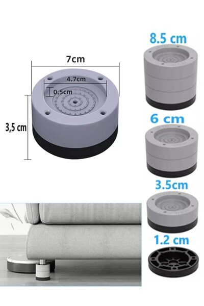 Roborge Furniture and Cabinet Riser Support for Robot Vacuum Cleaner - 3.5cm - 4 Pieces