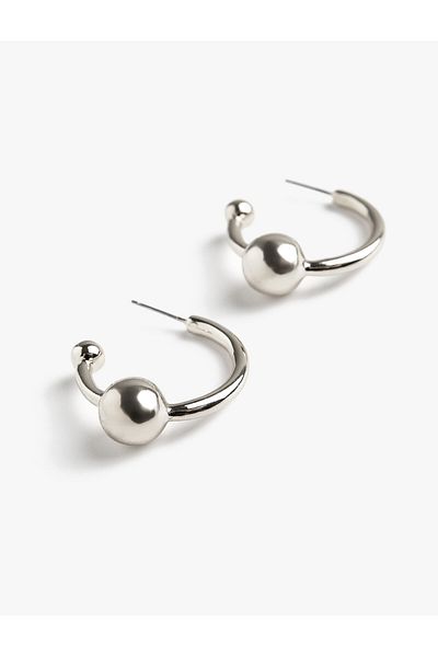 Koton Ball Detailed Hoop Earrings