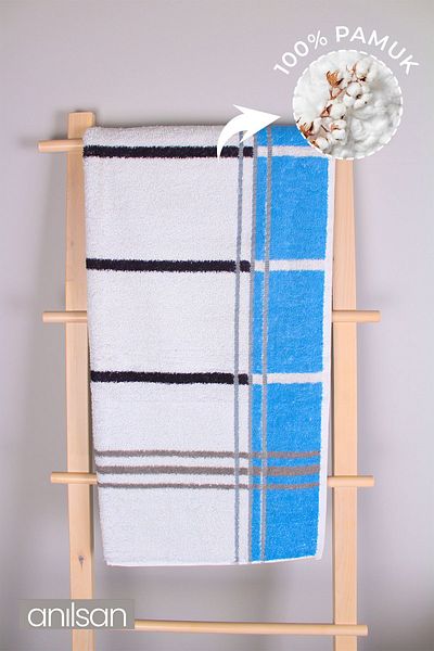 Anılsan 100x150 cm 100% βαμβακερή πετσέτα θαλάσσης – Υψηλή απορροφητικότητα, γρήγορο στέγνωμα, κομψές λεπτομέρειες χρώματος