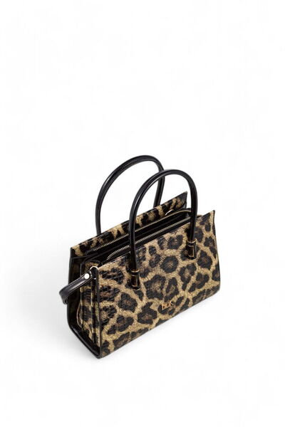 Bilik Deri Black-Brown-Leopard Women's Handbag Ri̇v 138-1