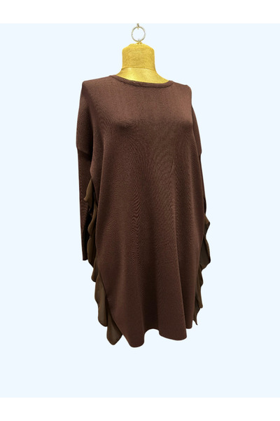 Ghisa YANI TÜL DETAYLI TRİKO TUNİK