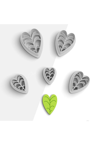 flament aşk Leaf Shaped Polymer Clay Cutting Mold, Earring Mold, Jewelry Mold...