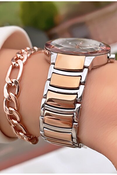 Daniel Klein Brand Rose Silver Color Women's Wristwatch - Bracelet Gift