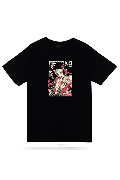 fame-stoned Demon Slayer Nezuko Kamado Anime Štampano Unisex Crna 100% pamuk ...