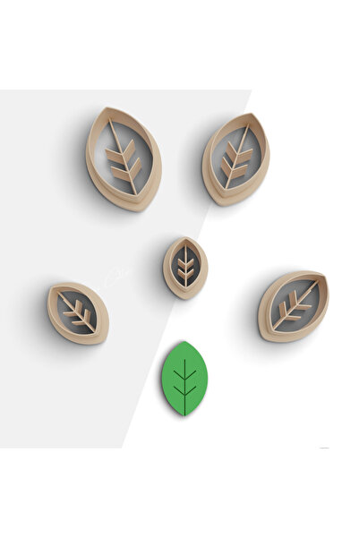 brocutters قالب قطع بوليمر كلاي على شكل ورقة شجر، قالب حلق، قالب مجوهرات، قاط...