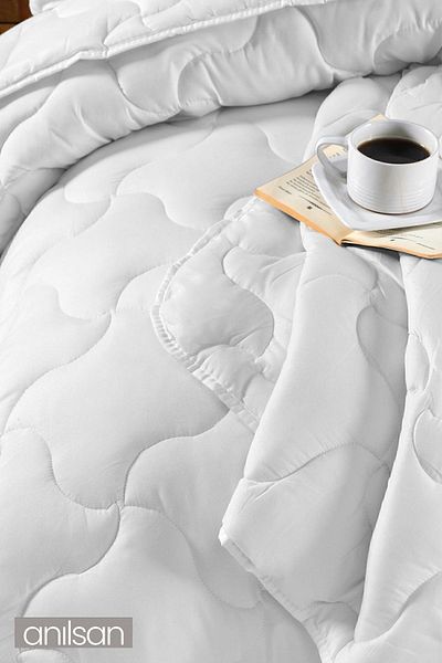 Anılsan Single Microfiber Quilt - 155X215Cm, White, Simple and Elegant