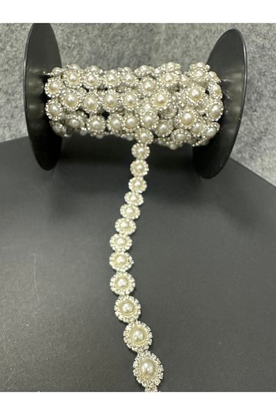 T.T Polnet Button Stone and Pearl Sewing Ribbon