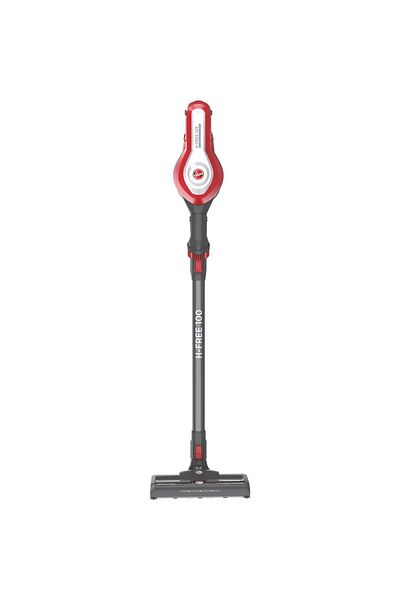 Hoover Aspirator vertical fara sac Hoover HF122RH 011, 170W, autonomie 40 min, functie turbo, 0.9 l, Rosu