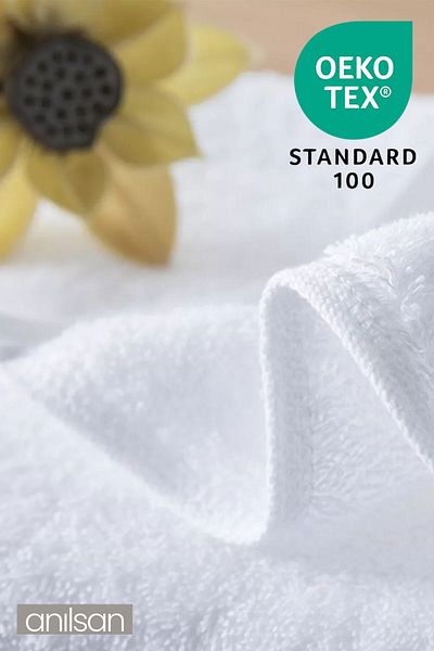 Anılsan 6 Πετσέτες White Spa και Ξενοδοχείο - 50x90 cm, 225 gr, 100% βαμβάκι, καθημερινή χρήση