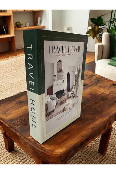 Saccura Decor Travel Home Green and White Decorative Book Box – Stylish and Functional