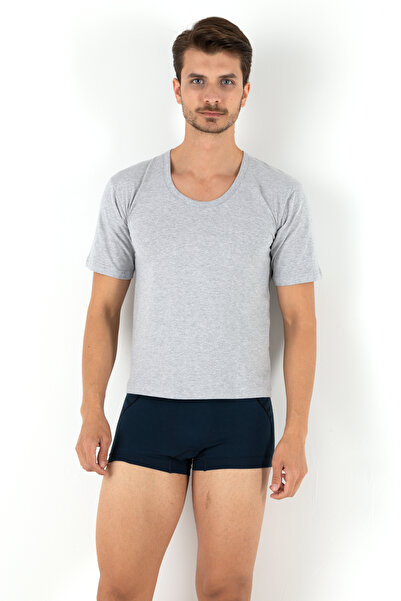 Doremi قميص داخلي رجالي من القطن الممشط بأكمام قصيرة