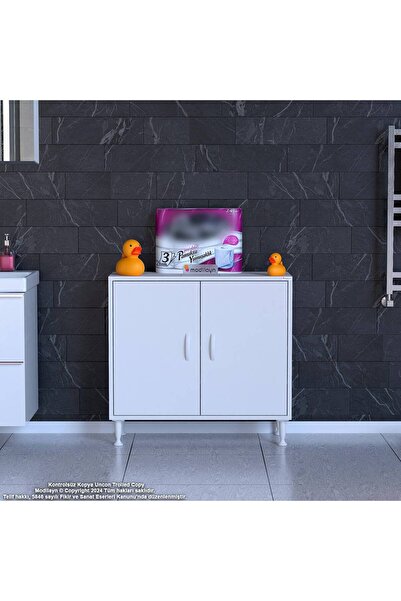 Modilayn SÖKE Küçük Alanlar İçin Akıllı Çözümler 70x75x32,5 cm’ lik 2 Kapaklı 4 Göz Raf Dolap