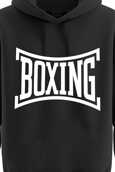 TOP GLORY Боксов суитшърт с качулка и 3 нишки с качулка и принт BOKS2002