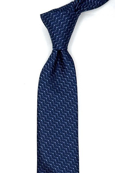 Kravatkolik Sk8016 Model Navy Blue Slim Small Pattern Tie
