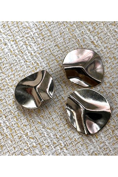 ODDA TASARIM ATÖLYESİ Gold 3Pcs Button Set with Design Extra Large Size Embossing Detail(3.5cm)