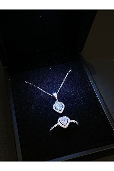 VELİT VOLA Işıklı Kutud Ra Kolye Yüzük Seti Ciddi Ilişki Yüzüğü Sevgililer Gü...