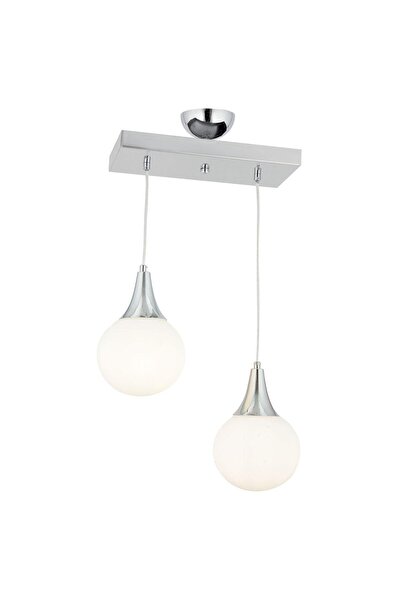 Apliqa Damla 2Li Sıralı -Led Ampul Dahil Modern Koridor Mutfak Salon Sarkıt Avize