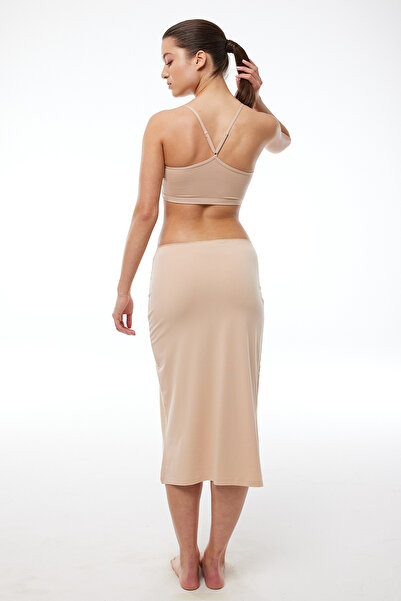Malabadi Full Length Skin Color Long Women's Skirt - Modal Underskirt 3m1061