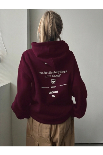 MOONBULL Unisex Growth Sırt Baskılı Oversize Kapüşonlu Sweatshirt