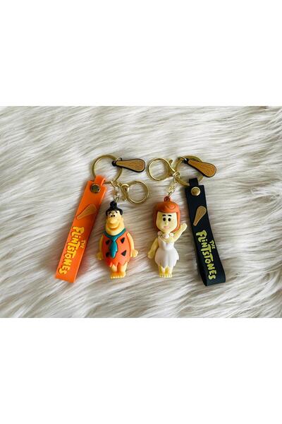 KAYLANIN DÜNYASI Taş Devri Fred Çakmaktaş ve Wilma Çakmaktaş Anahtarlık ,çift...