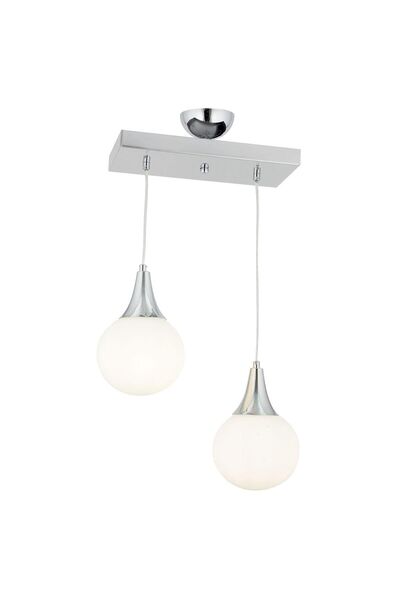 Apliqa Damla 2Li Sıralı -Led Ampul Dahil Modern Koridor Mutfak Salon Sarkıt Avize