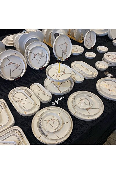 DGCHOME Kintsugi Moon 6 Kişilik 25 Parça Brunch Set Pembe