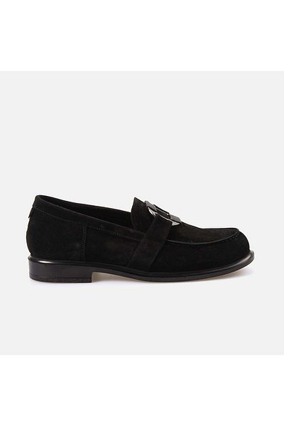 KEMAL TANCA Pantofi de damă din piele naturală, talpă din cauciuc, din piele intoarsa neagra