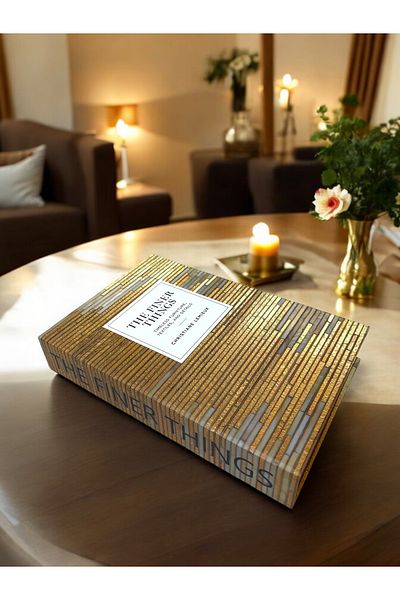 Saccura Decor Gold White Decorative Book Box – Stylish and Functional