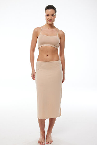 Malabadi Full Length Skin Color Long Women's Skirt - Modal Underskirt 3m1061