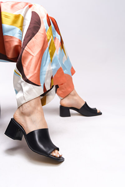 Riccon Wolrithe 0012125 Model Black Women's Heeled Slippers