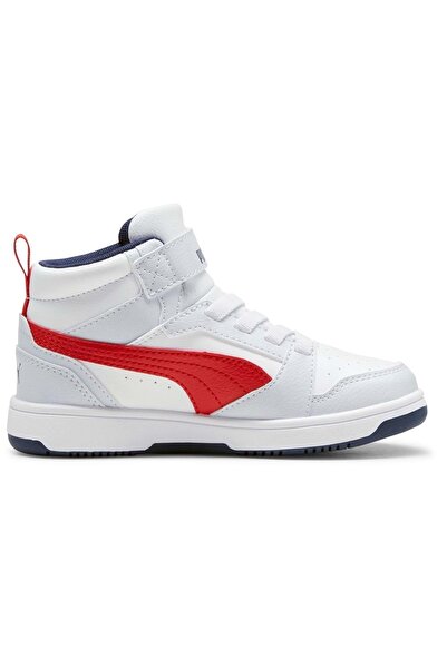 Puma Rebound V6 Mid Ac+ Ps 393832 Orthopedic Children's Sports Shoes Gray