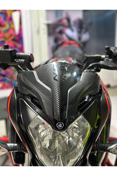 Motiker BAJAJ NS200 ÖN KAFA ORTASI STICKER TASARIM KARBON MODELİ