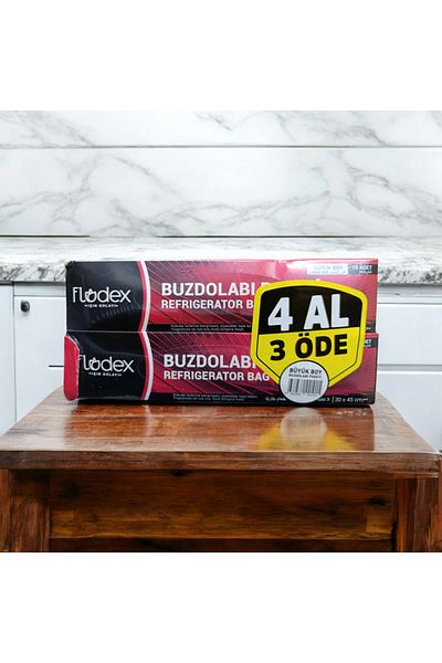 FLODEX Large Size Refrigerator Bag (No Lock) (15Pcs X 4Pcs = 60Pcs)