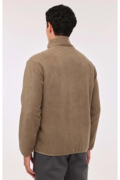 Lotto M-nıeve Teddy Jacket Hoodie Φούτερ Ανδρικό Fleece Jacket Khaki