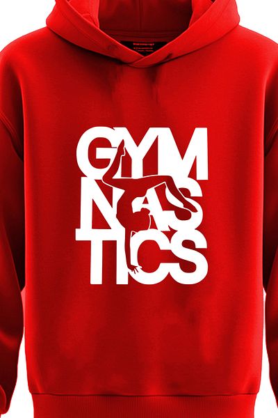 TOP GLORY Суичър с качулка и шарки за гимнастика - 3 прежди GYMN3001