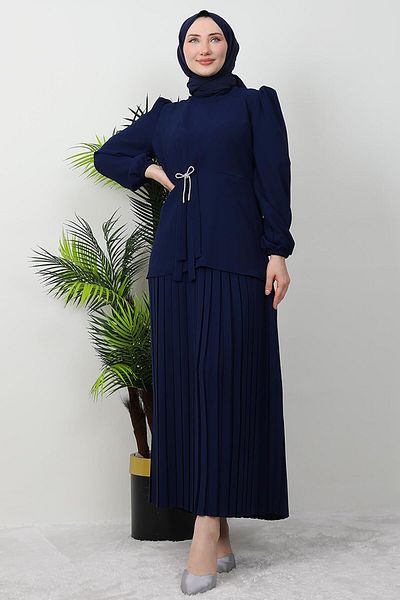GİZ AGİYİM Σετ κοστουμιού Navy Blue Bow Stone