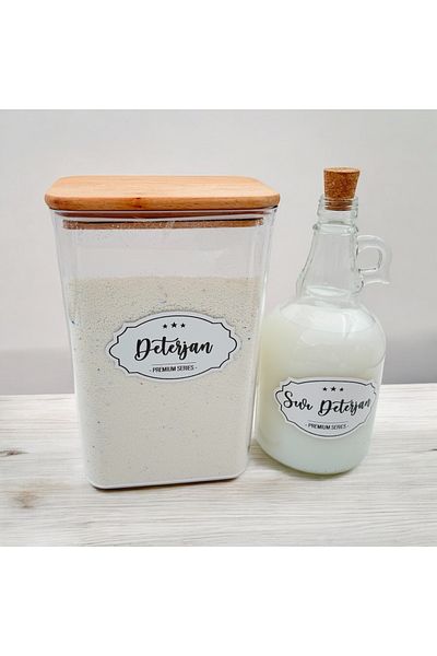 zezedesing Premium Series Detergent Jar 2900ML και μπουκάλι υγρού απορρυπαντικού 1000ML