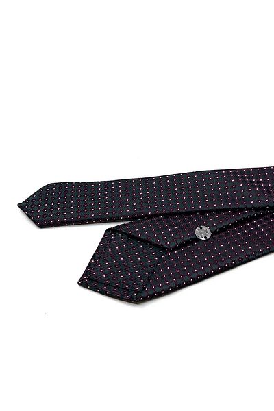 Kravatkolik Burgundy - Green Dot Pattern Slim Tie Sk7970