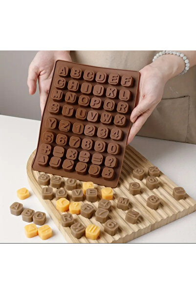 Şenhomee قالب شوكولاتة من السيليكون - حلوى هلامية بأحرف وأرقام مكعبة