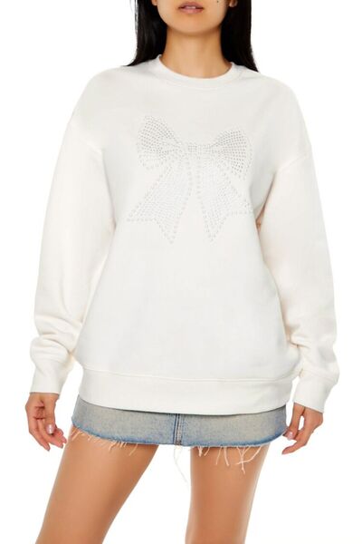 Forever 21 Kurdele Detaylı Polar Sweatshirt